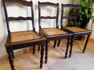Biedermeierstühle um 1870 mit originalem Wiener Geflecht