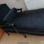 Recamiere sofa samt holz