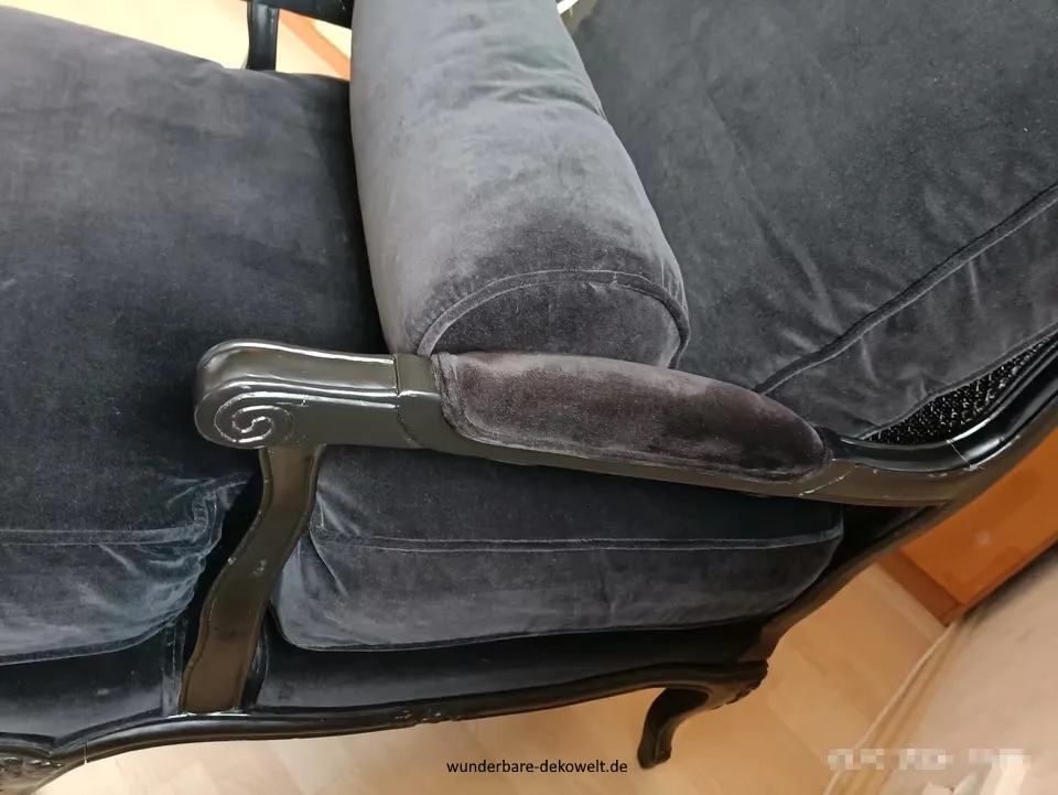 Recamiere sofa samt holz