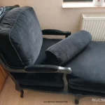 Recamiere sofa samt holz
