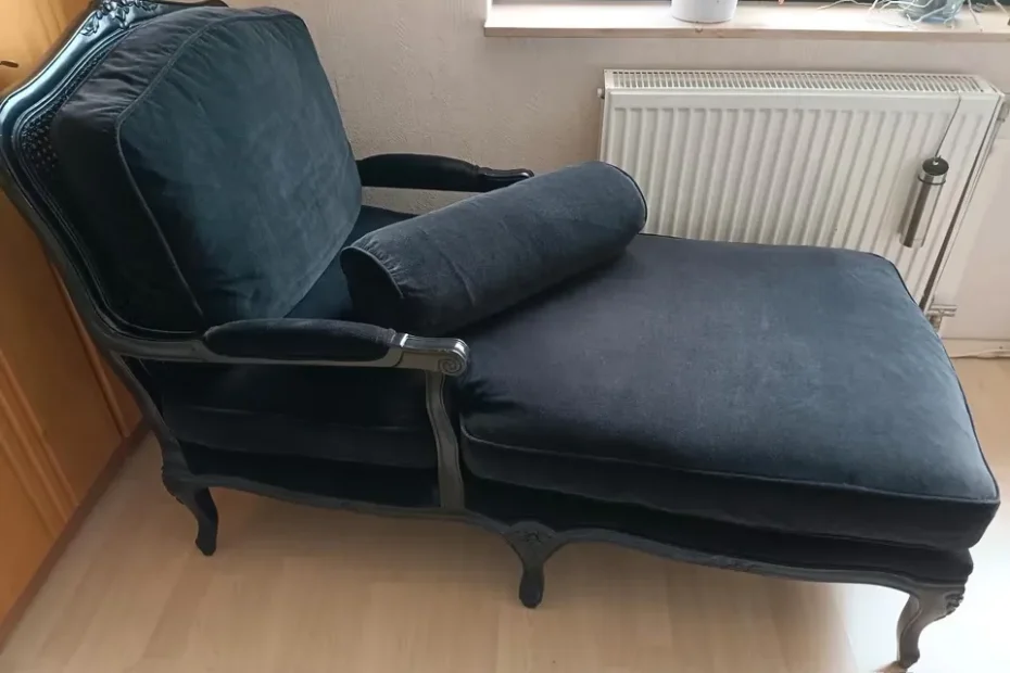 Recamiere sofa samt holz