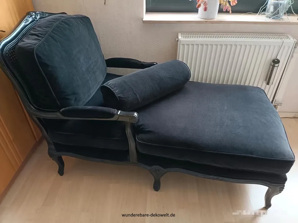 Recamiere sofa samt holz
