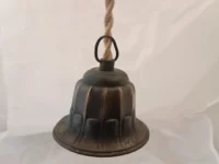 Vintage kupfer lampe jute textilkabel